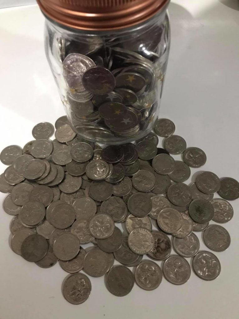 jar of coins