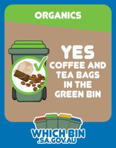 organics which bin coffee and tea bags