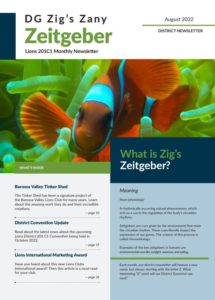 August 2022 Newsletter Cover