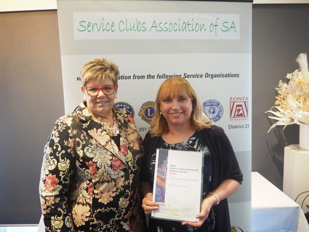 City of Adelaide Lions receiving an award at the SCASA Luncheon