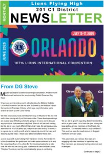 C1 District Newsletter June 2025 cover